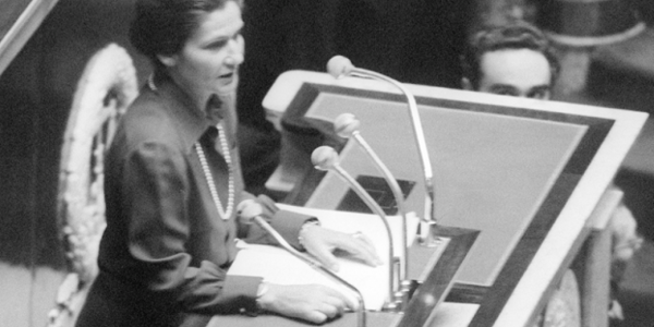 Simone Veil: How an Auschwitz survivor and conservative politician won the battle for abortion rights in France.