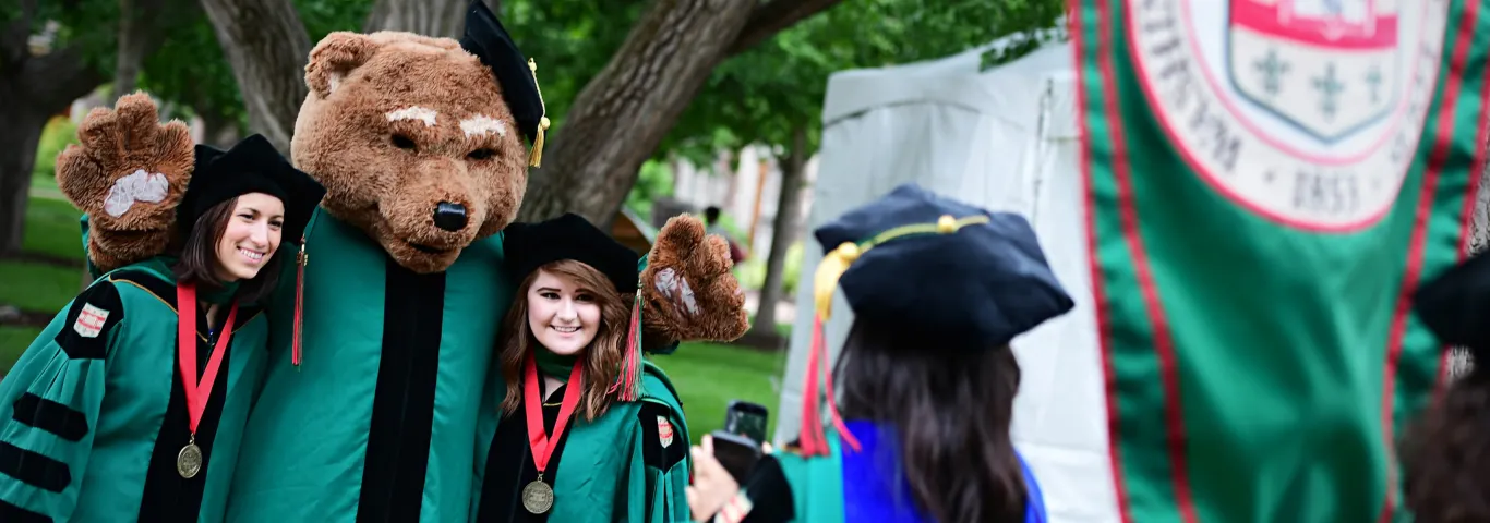 students at graduation